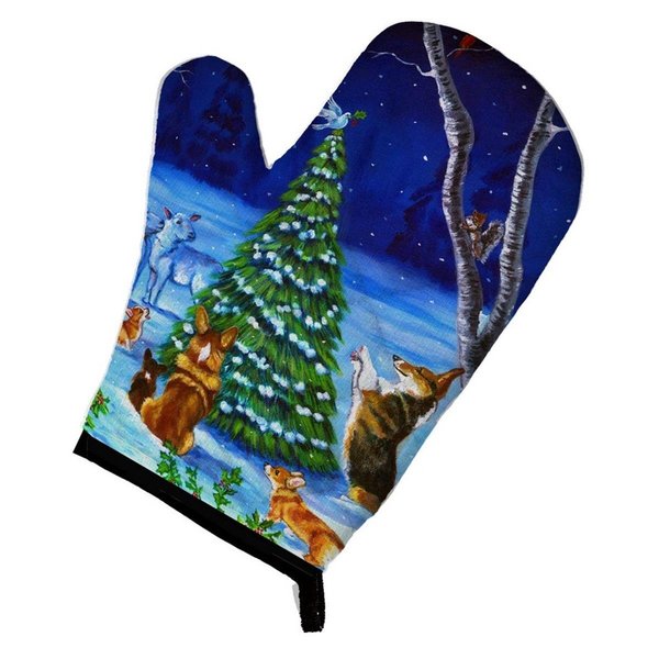 Carolines Treasures Corgi Christmas Peace Oven Mitt 7304OVMT